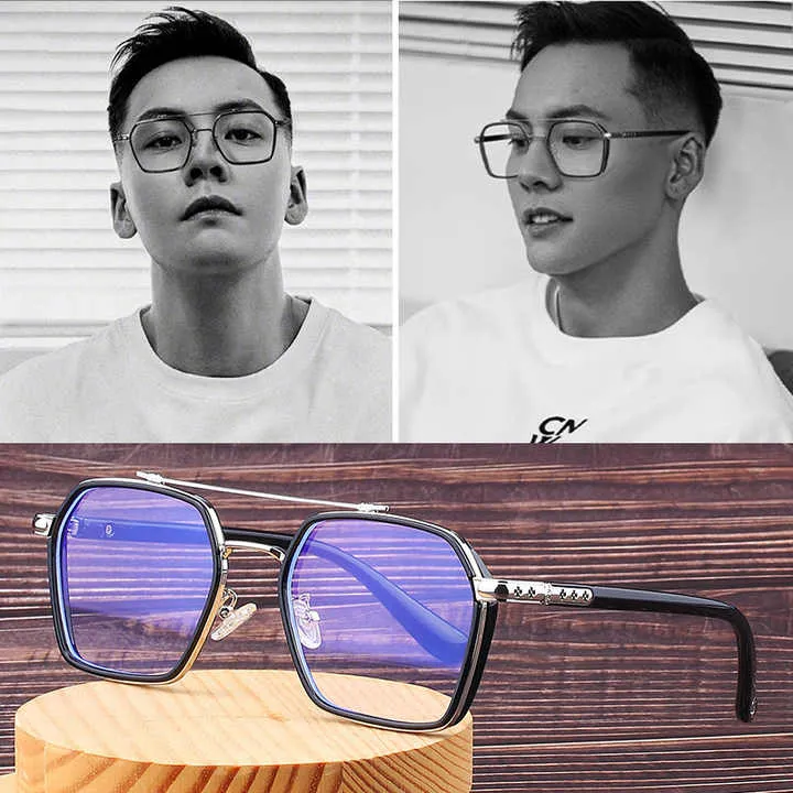 أزياء نظارة بإطار معدني إطارات نظارات طبية . Fashion Metal Frame Eyeglasses Frames Aviation