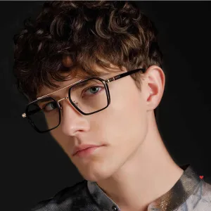 أزياء نظارة بإطار معدني إطارات نظارات طبية . Fashion Metal Frame Eyeglasses Frames Aviation