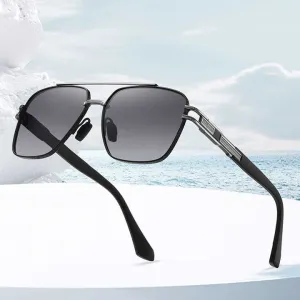 نظارات شمسية مستقطبة مربعة فاخرة بشعار . Luxury Custom Logo Square Polarized Sunglasses for Men