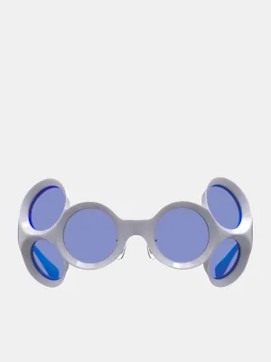 087 Six Eyes Sunglasses (FA-087-853-WHITE)