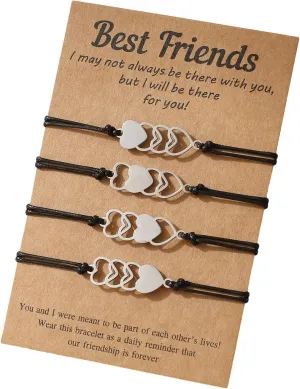 1 Set Long Woven Friendship Bracelets Handmade Adjustable Anklets Woven Bracelets Rope Bracelets For Daily