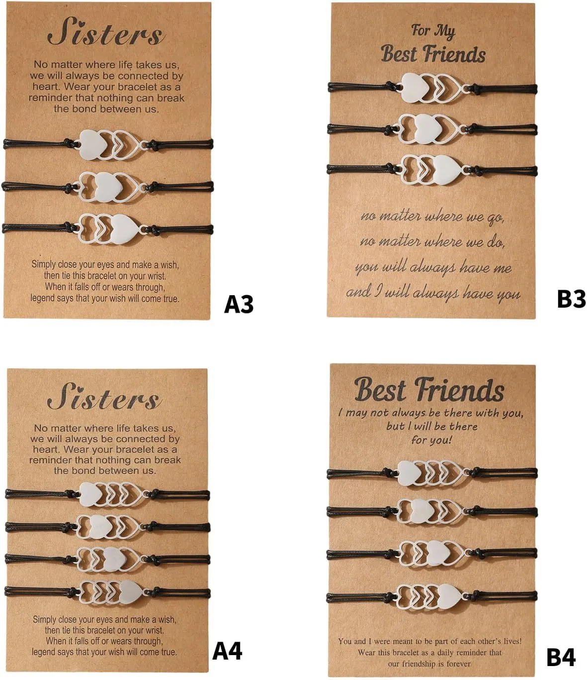 1 Set Long Woven Friendship Bracelets Handmade Adjustable Anklets Woven Bracelets Rope Bracelets For Daily