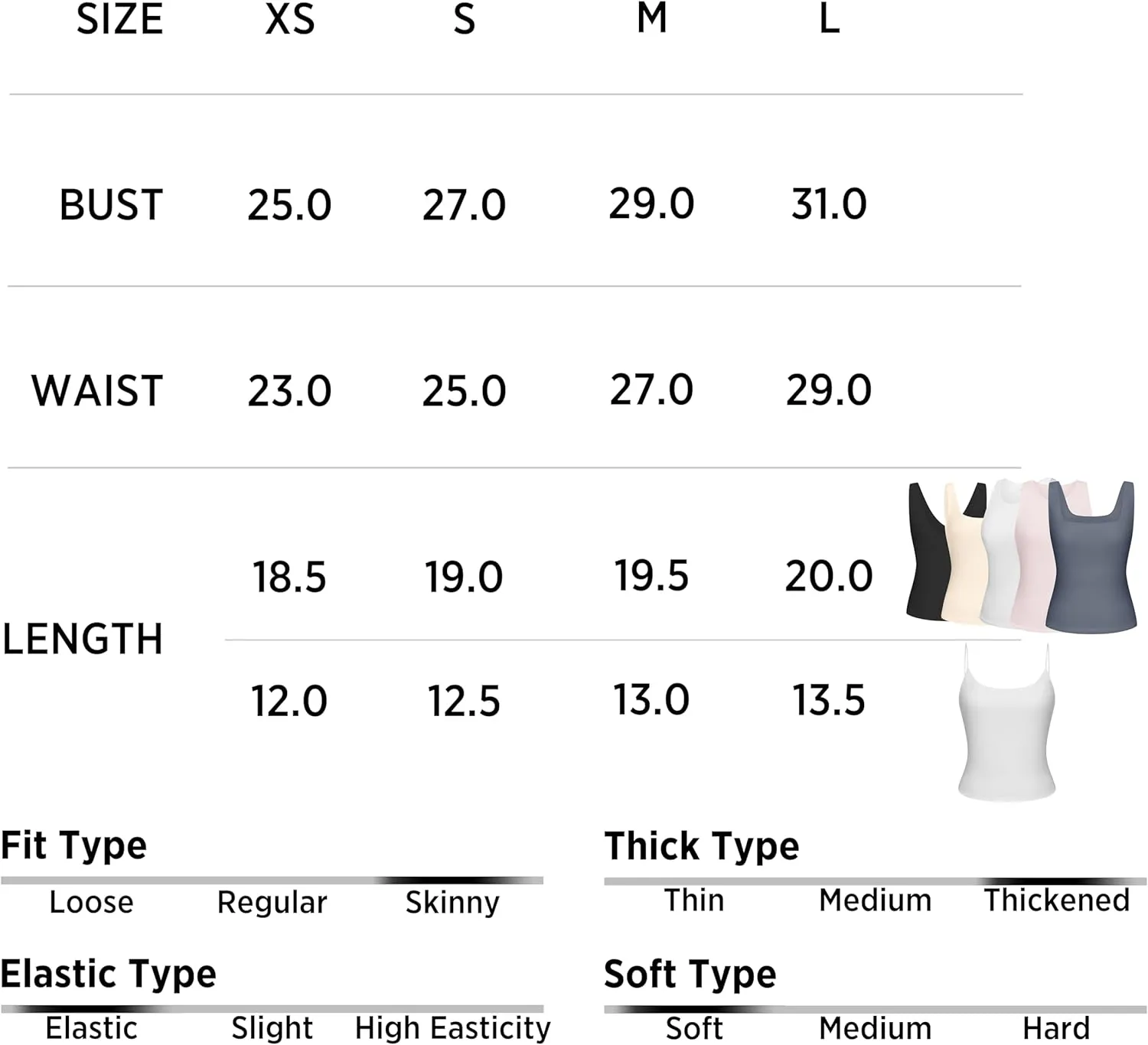 2 Pack Womens Camisole Tank Tops Double Layer Camisole Soft Lingerie Cami Pack Girls Slimming Outfits Casual Crop Top