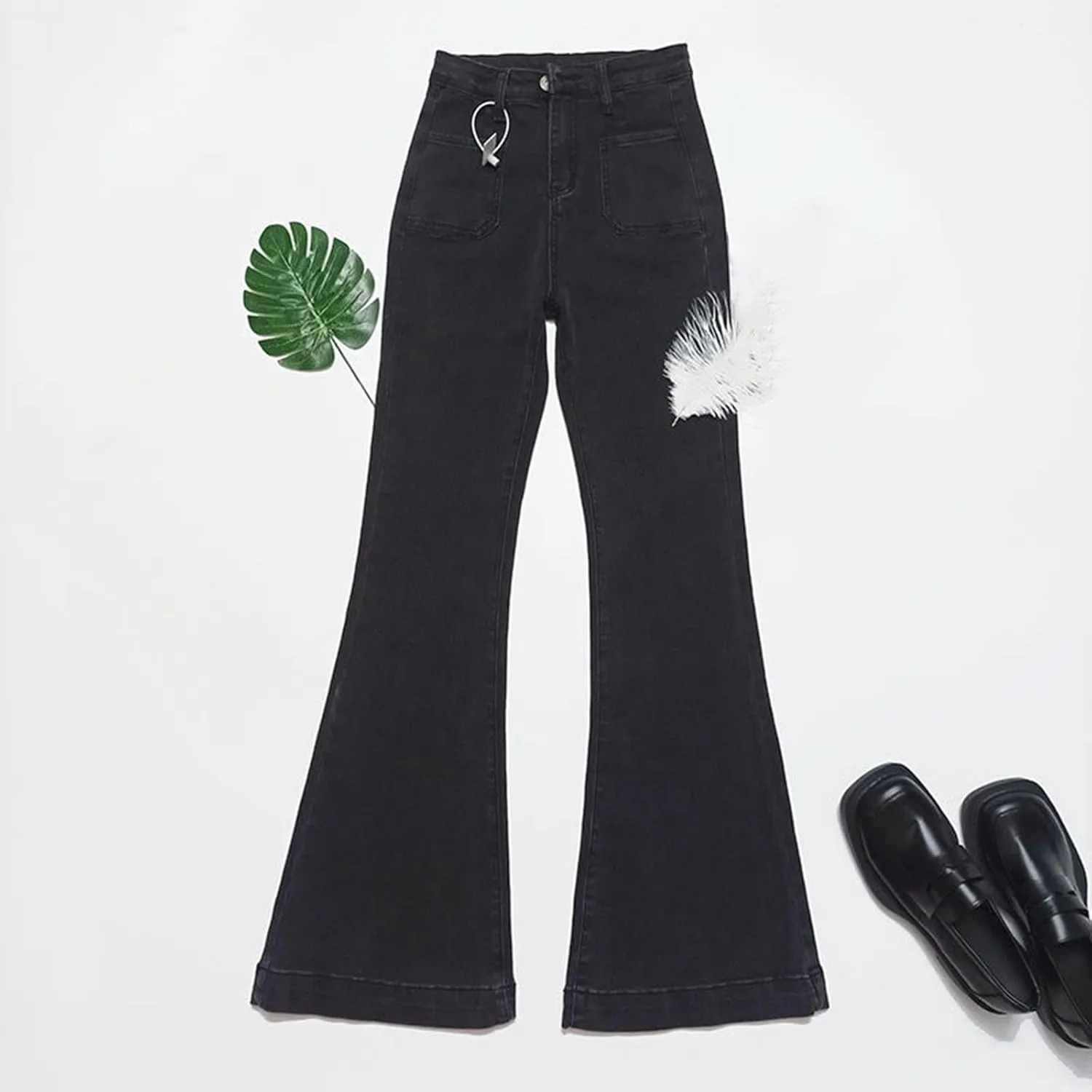 2024 Wide Leg Jeans for Women High Waist Loose Straight Denim Pants 90s Baggy Jeans Trouser Jeans with Pockets
