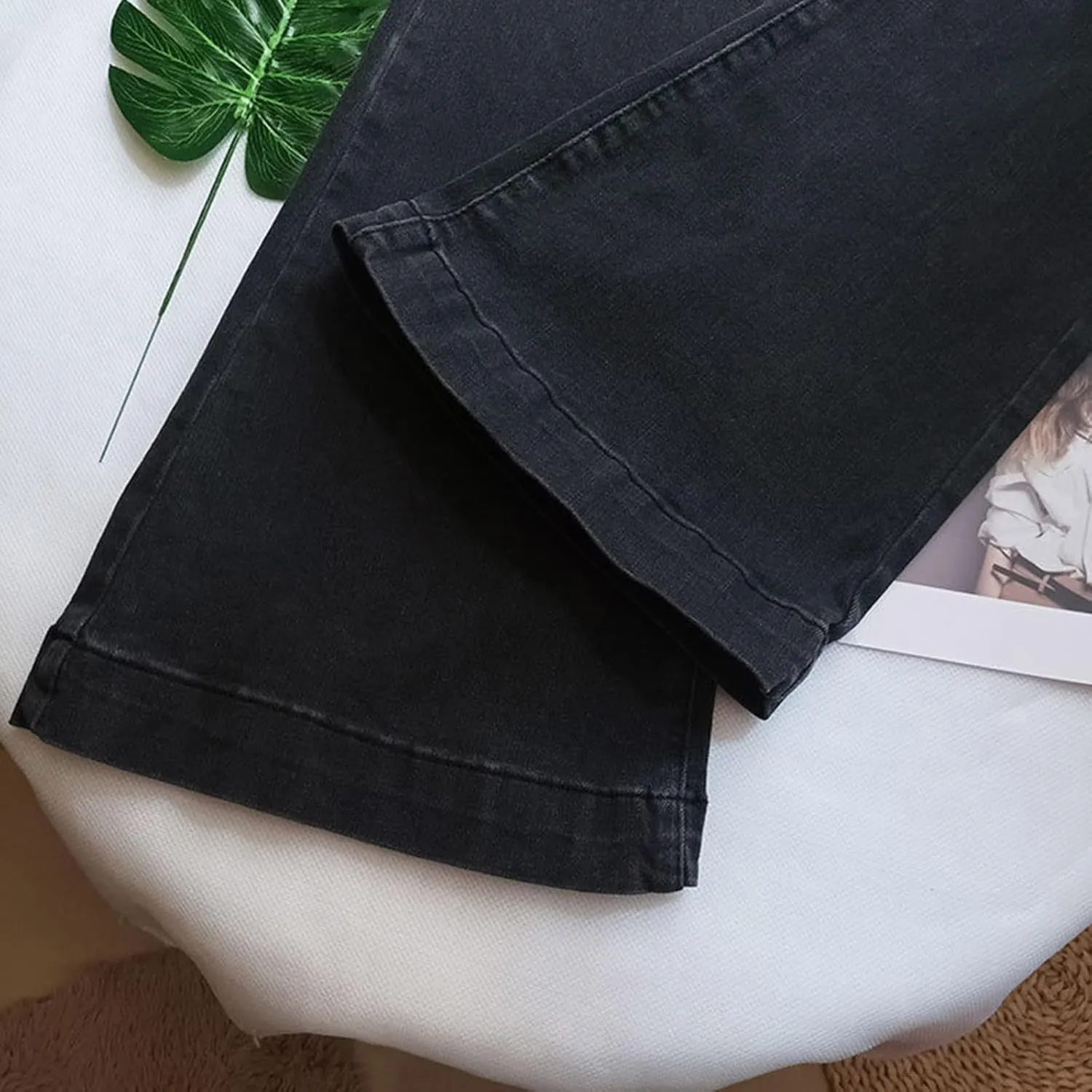 2024 Wide Leg Jeans for Women High Waist Loose Straight Denim Pants 90s Baggy Jeans Trouser Jeans with Pockets
