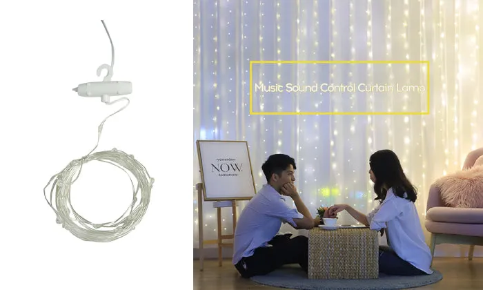 3 x 3-m USB Music Sound Control String Light