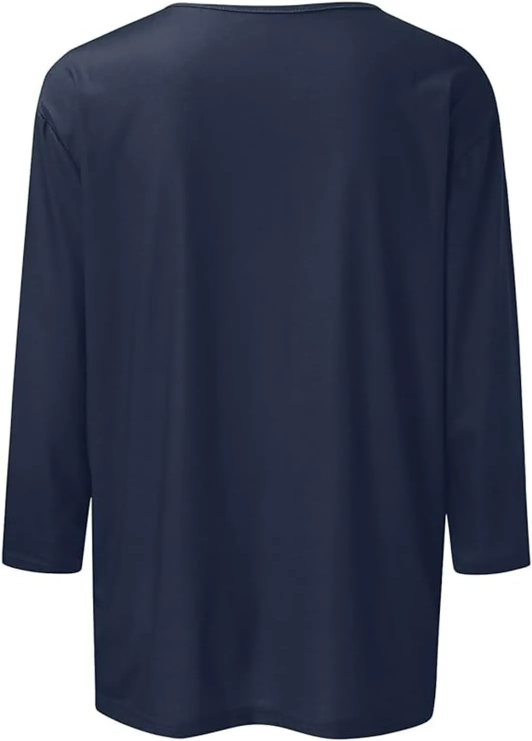 3/4 Length Sleeve Womens Tops Casual Crewneck Tunic Blouses to Wear with Leggings Trendy Loose Fit Tshirt Cotton Tees