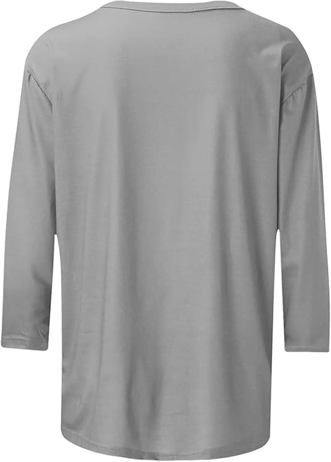 3/4 Length Sleeve Womens Tops Casual Crewneck Tunic Blouses to Wear with Leggings Trendy Loose Fit Tshirt Cotton Tees