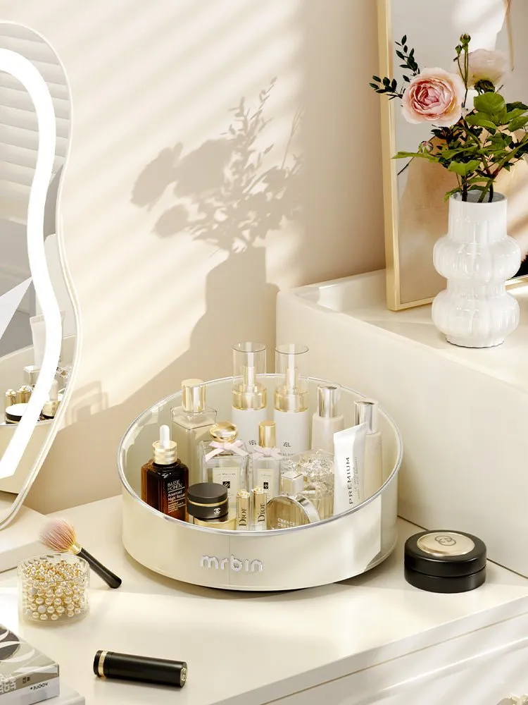 360-Degree Rotating Spice Rack with Elevated Guardrails and Durable Material