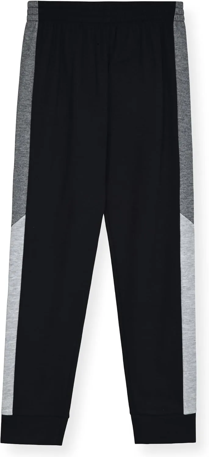 4 Piece Boys Jogger Sets for Kids 2 Pack Fleece Hoodie and Pull-On Sweatpants for Kids Skateboarding