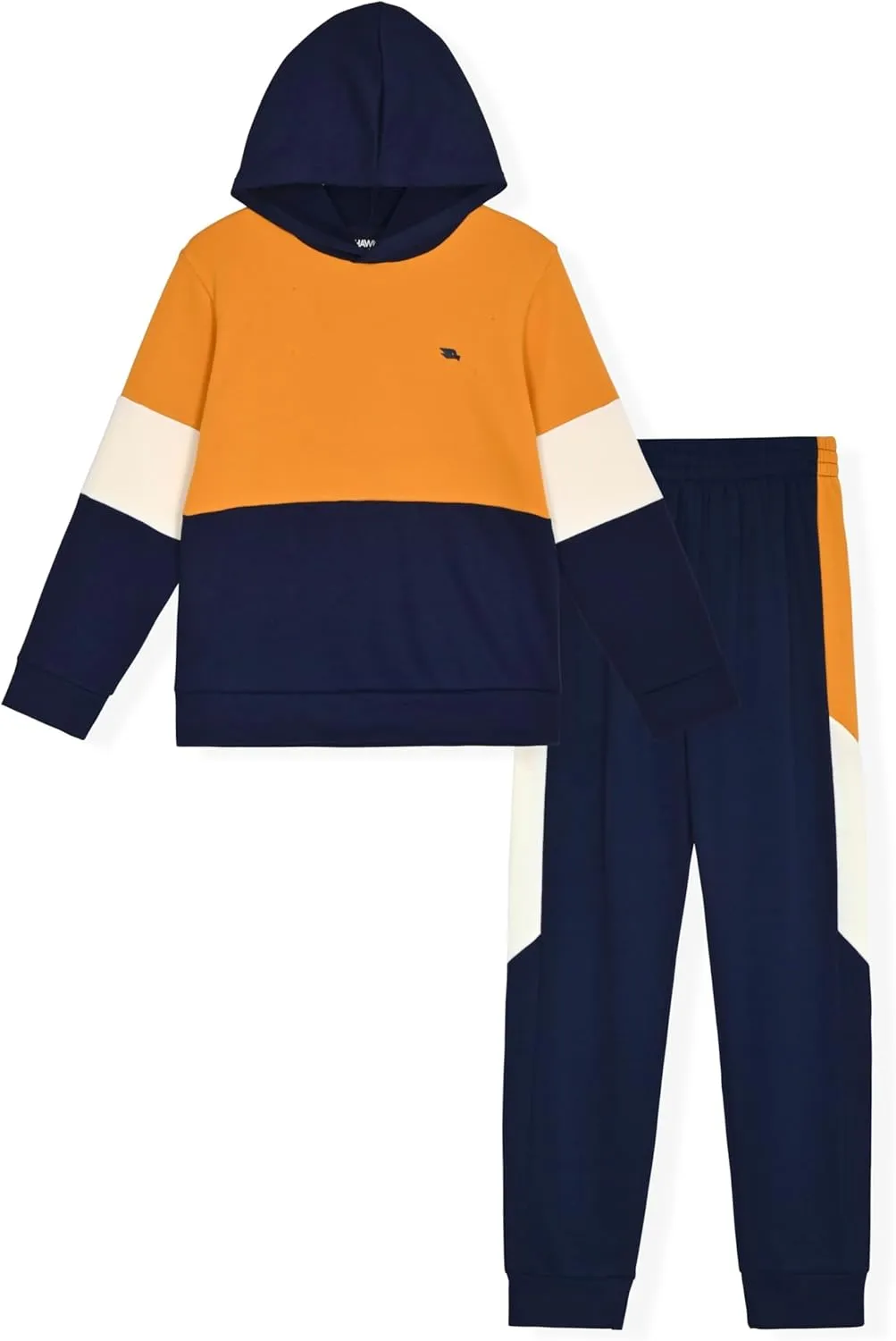 4 Piece Boys Jogger Sets for Kids 2 Pack Fleece Hoodie and Pull-On Sweatpants for Kids Skateboarding