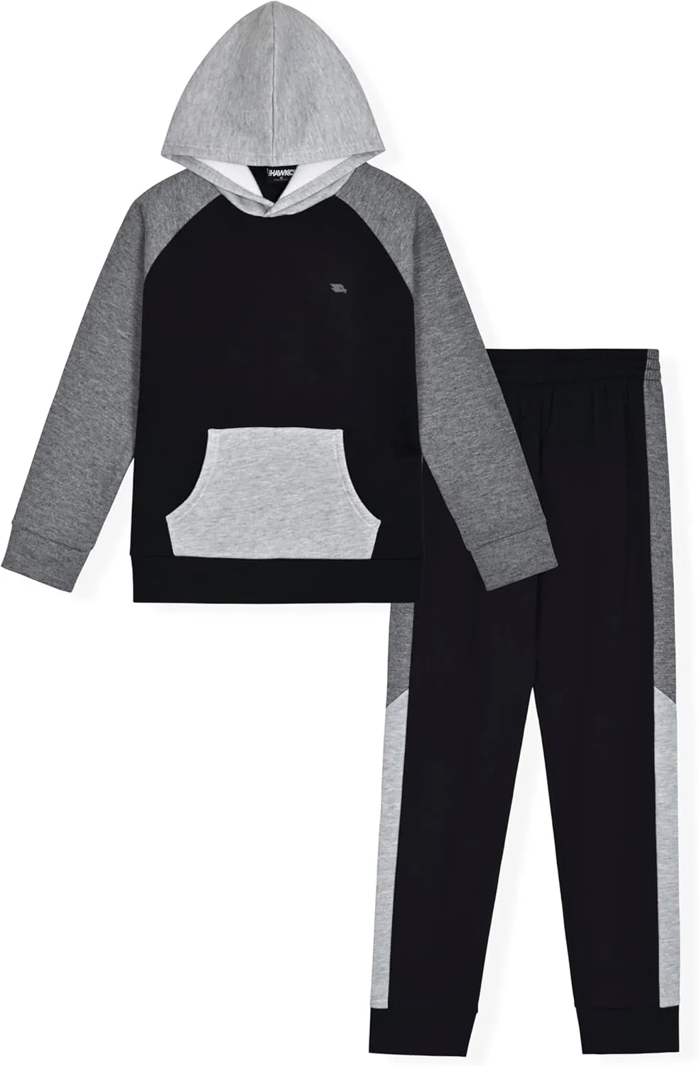 4 Piece Boys Jogger Sets for Kids 2 Pack Fleece Hoodie and Pull-On Sweatpants for Kids Skateboarding