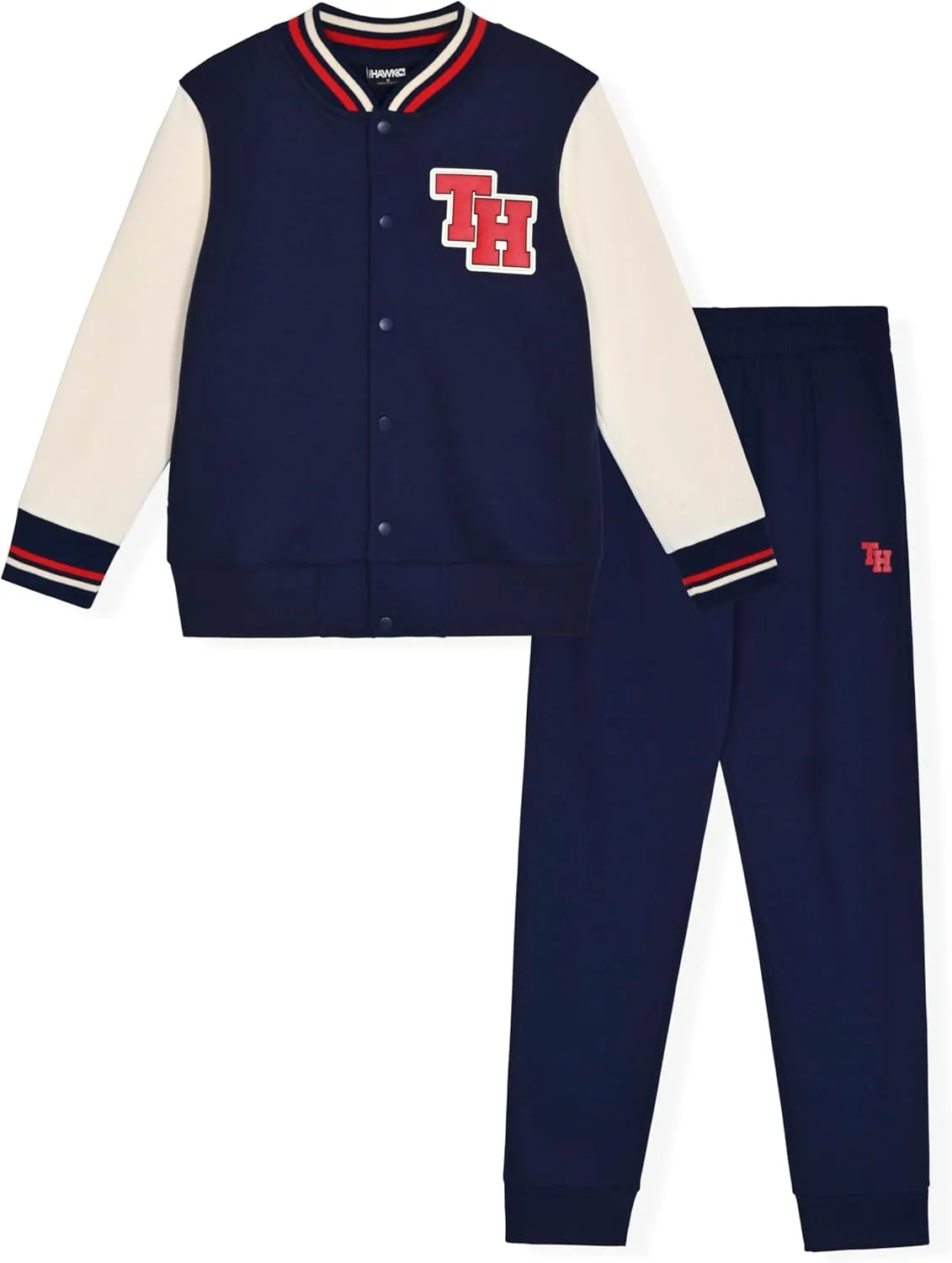 4 Piece Boys Jogger Sets for Kids 2 Pack Fleece Hoodie and Pull-On Sweatpants for Kids Skateboarding