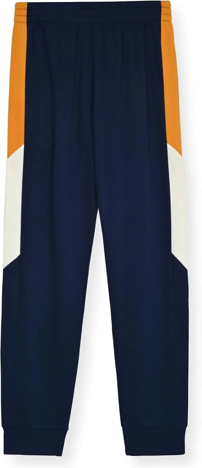 4 Piece Boys Jogger Sets for Kids 2 Pack Fleece Hoodie and Pull-On Sweatpants for Kids Skateboarding