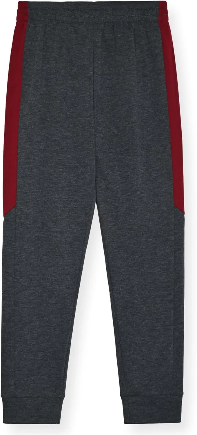 4 Piece Boys Jogger Sets for Kids 2 Pack Fleece Hoodie and Pull-On Sweatpants for Kids Skateboarding