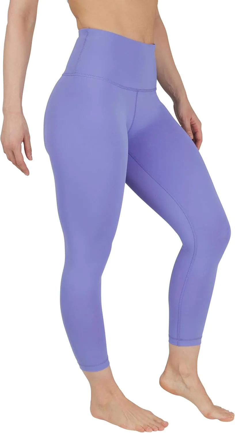 90 Degree By Reflex Womens High Waisted Workout Capri Leggings Squat Proof Workout Yoga Capris