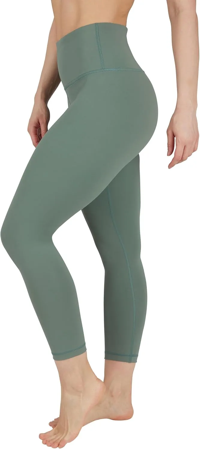 90 Degree By Reflex Womens High Waisted Workout Capri Leggings Squat Proof Workout Yoga Capris