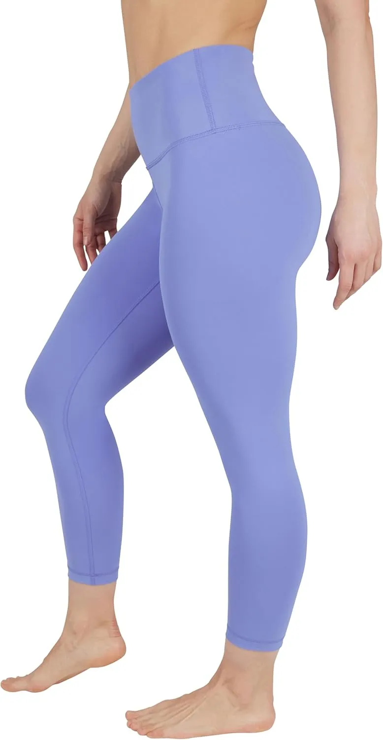 90 Degree By Reflex Womens High Waisted Workout Capri Leggings Squat Proof Workout Yoga Capris