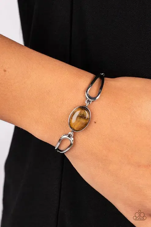 A Quarter Past ZEN Brown Bracelet - Paparazzi Accessories