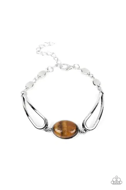 A Quarter Past ZEN Brown Bracelet - Paparazzi Accessories