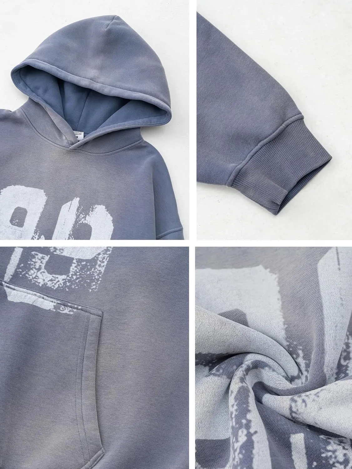 Aelfric Eden Mens Hoodies Graffiti Number 99 Print Hoodie Unisex Y2k Streetwear Oversized Hooded Pullover Pocket Sweatshirt