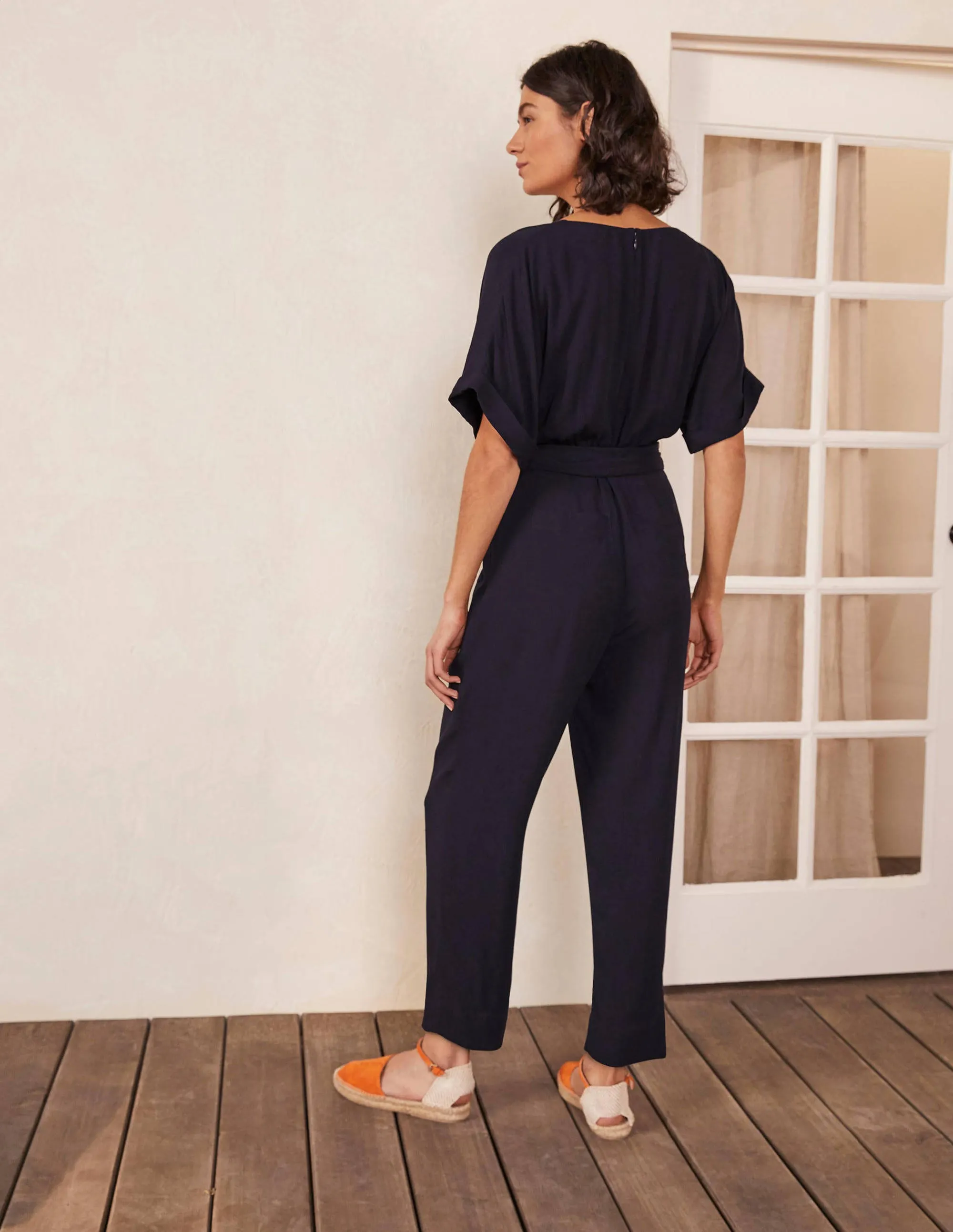 Alice Wrap Jumpsuit-Navy