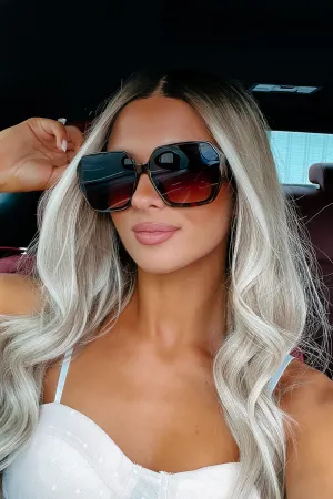 All Squared Up Square Frame Sunglasses (Brown)