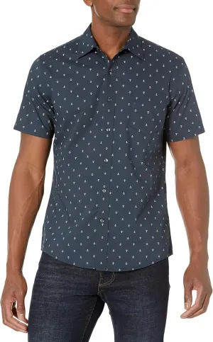 Amazon Essentials Slim-Fit Men's Short Sleeve Button Down Shirt
