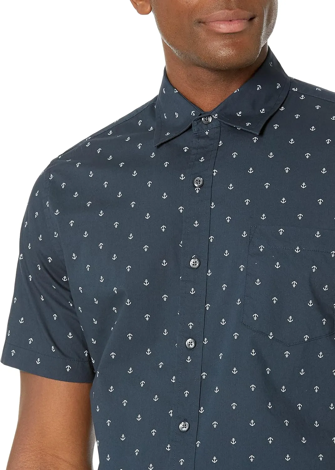 Amazon Essentials Slim-Fit Men's Short Sleeve Button Down Shirt