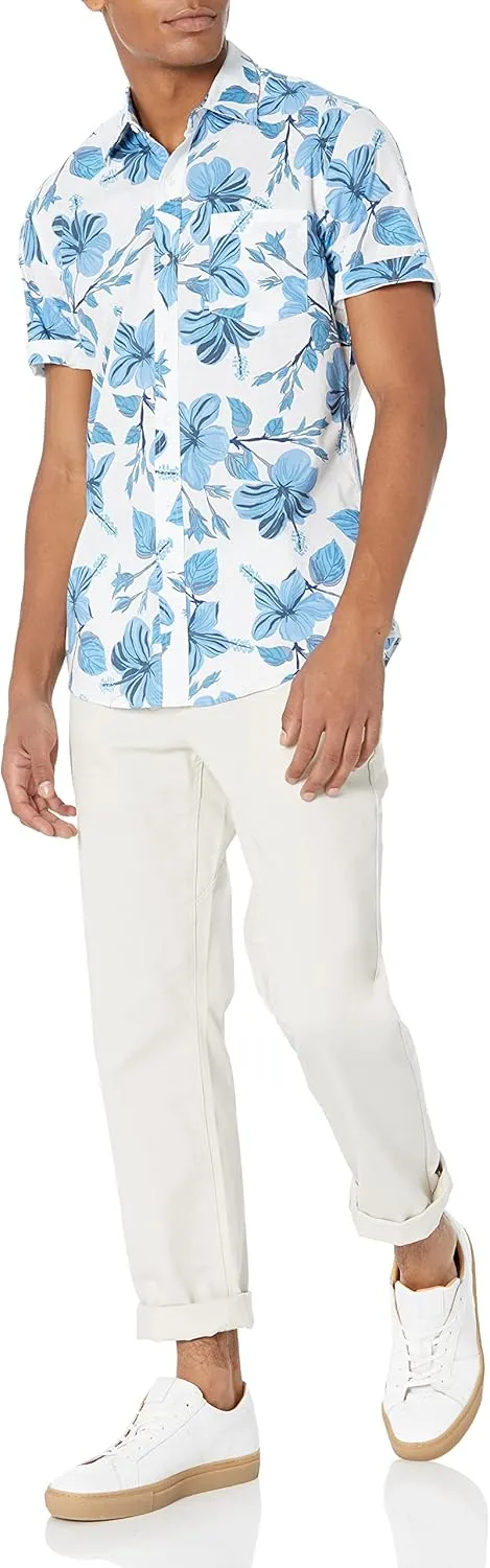 Amazon Essentials Slim-Fit Men's Short Sleeve Button Down Shirt