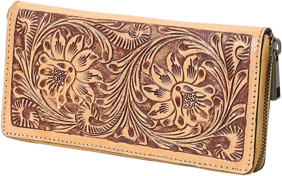 American Darling Clutch Beautifully Hand Tooled Genuine Leather women bag western handbag purse | Leather Clutch Bag | Clutch