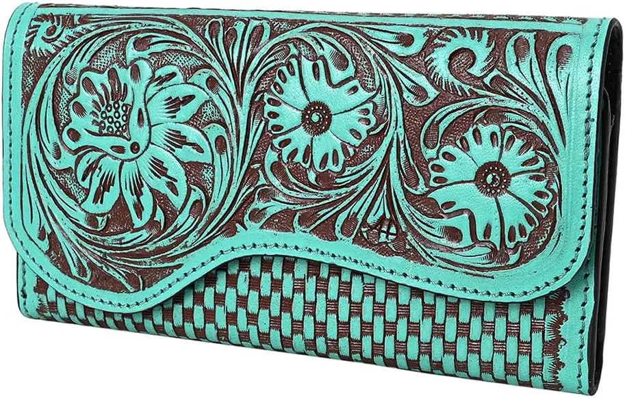 American Darling Clutch Beautifully Hand Tooled Genuine Leather women bag western handbag purse | Leather Clutch Bag | Clutch