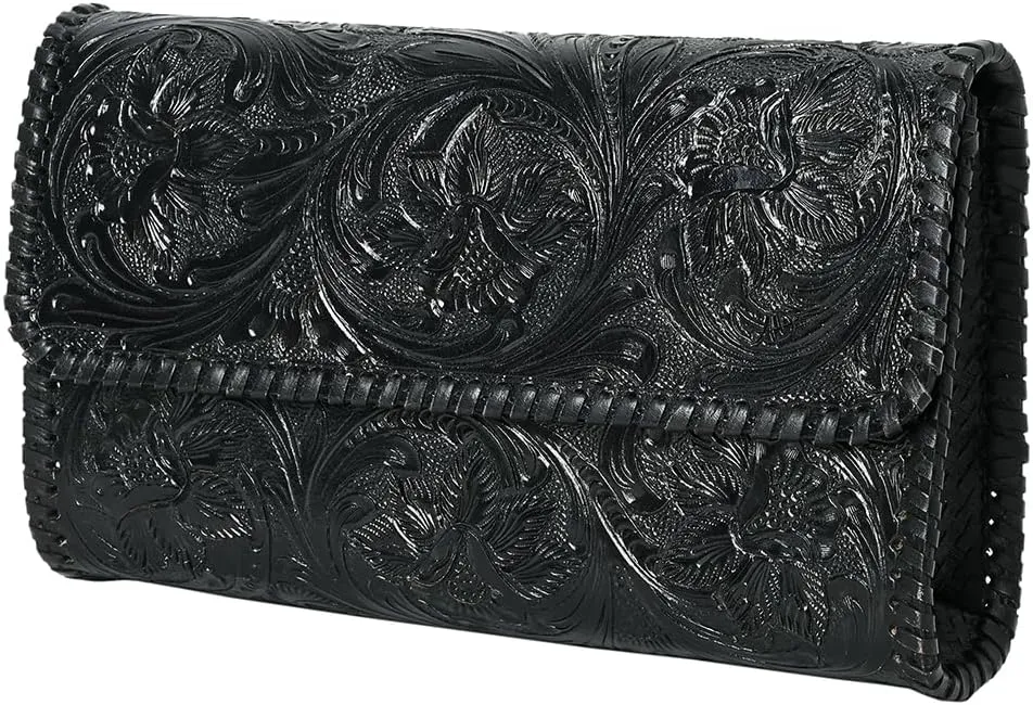 American Darling Clutch Beautifully Hand Tooled Genuine Leather women bag western handbag purse | Leather Clutch Bag | Clutch