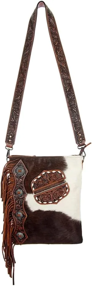 American Darling Clutch Hand Tooled Hair on Genuine Leather Western Women Bag Handbag Purse | Leather Clutch Bag |