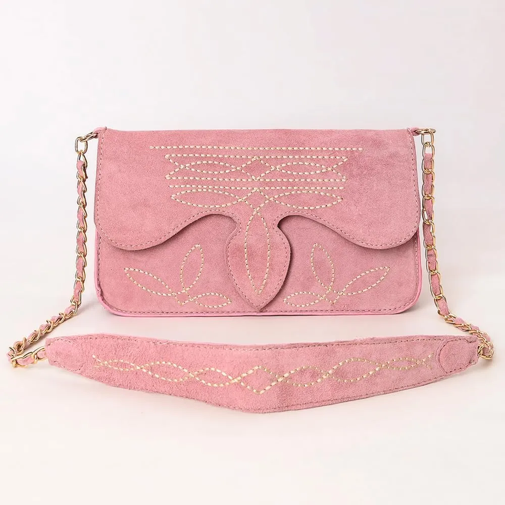 American Darling Suede Bag Genuine Leather Clutch Bag