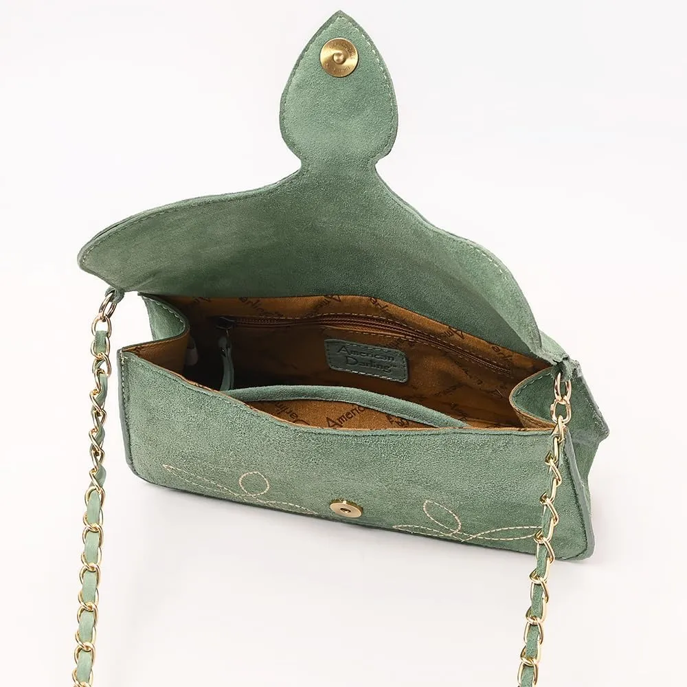American Darling Suede Bag Genuine Leather Clutch Bag