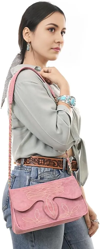 American Darling Suede Bag Genuine Leather Clutch Bag
