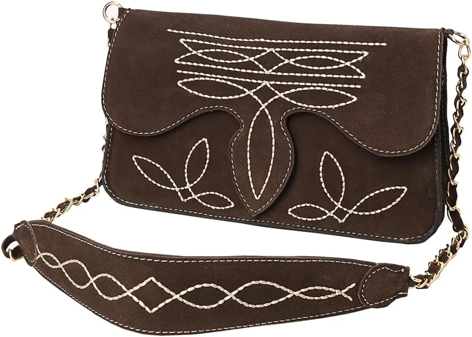 American Darling Suede Bag Genuine Leather Clutch Bag