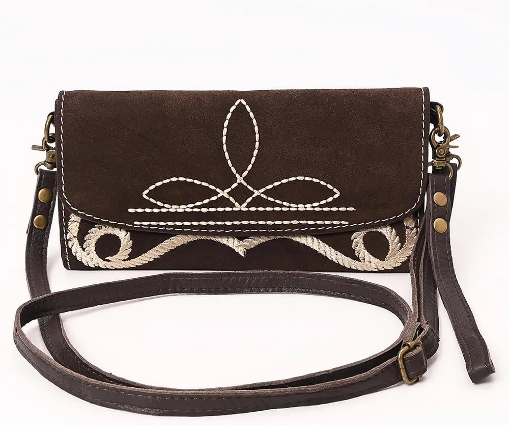 American Darling Suede Bag Genuine Leather Clutch Bag