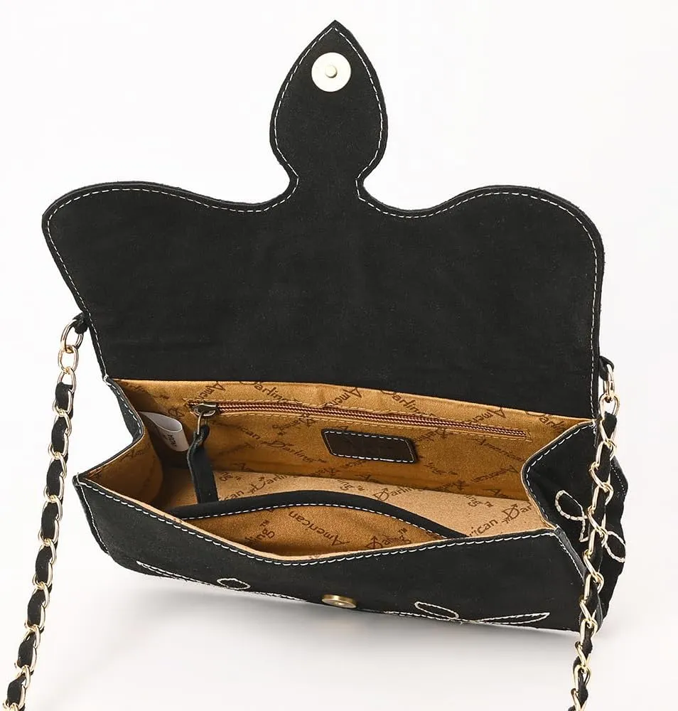 American Darling Suede Bag Genuine Leather Clutch Bag