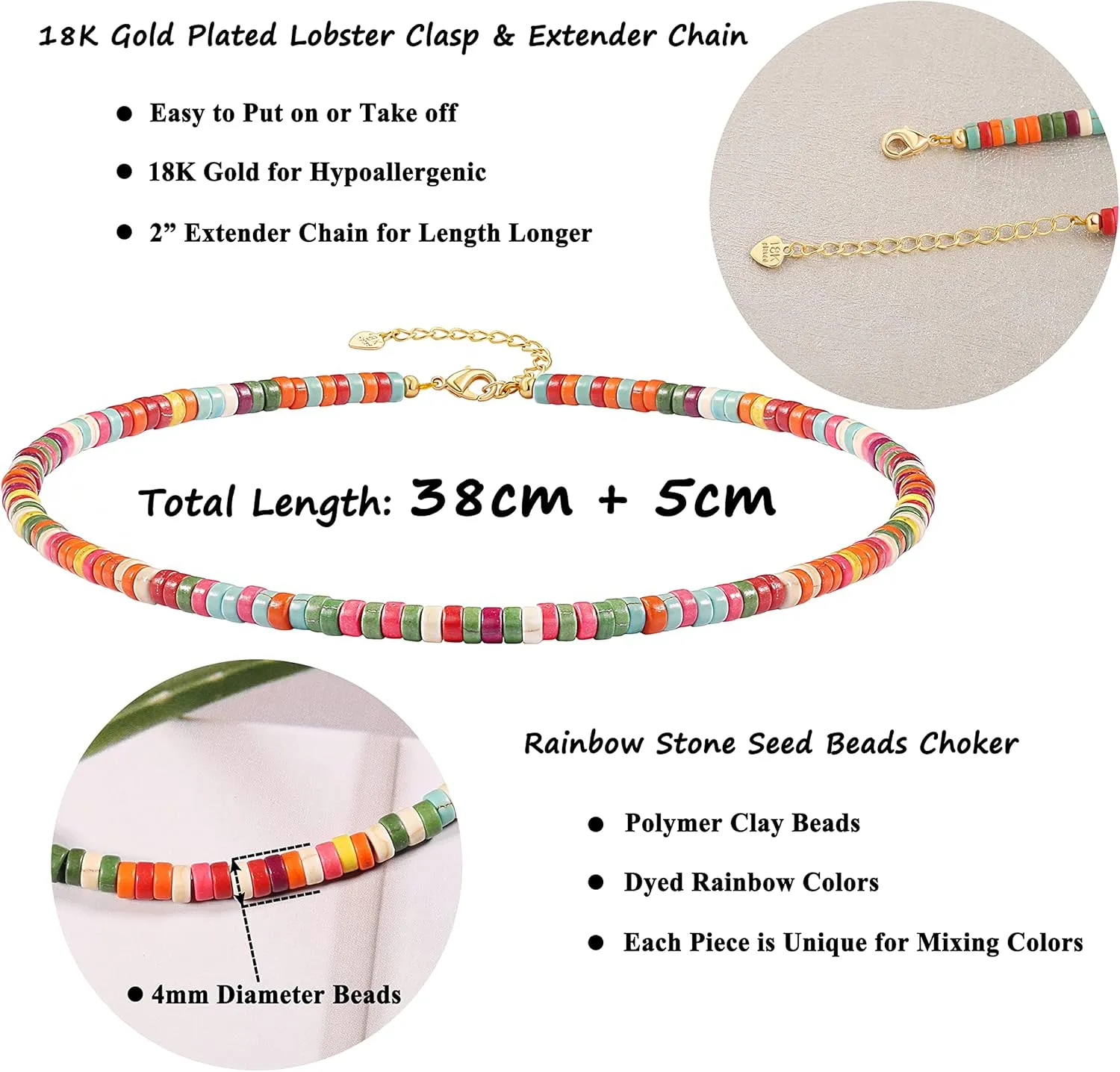 Aobei Pearl Gemstone Beaded Choker Necklace for Women Boho Turquoise/Cultured Freshwater Pearls/Garnet/Amazonite Jewelry
