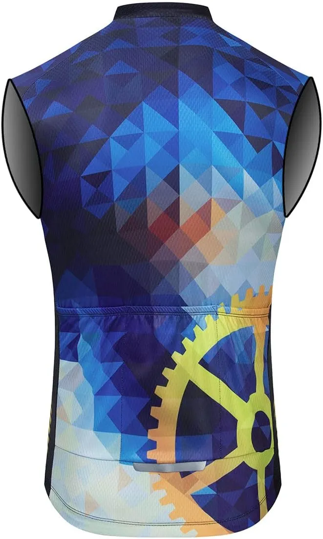 Aogda Sleeveless Cycling Jerseys For Men Bike Shirts Bicycle Vests Team Biking Tops Clothing