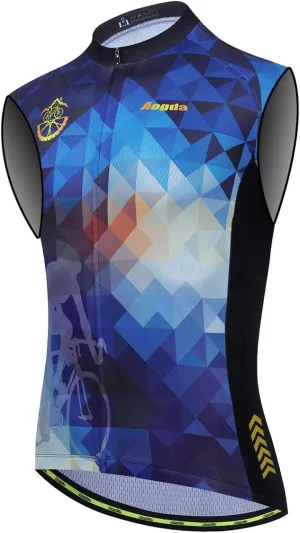 Aogda Sleeveless Cycling Jerseys For Men Bike Shirts Bicycle Vests Team Biking Tops Clothing