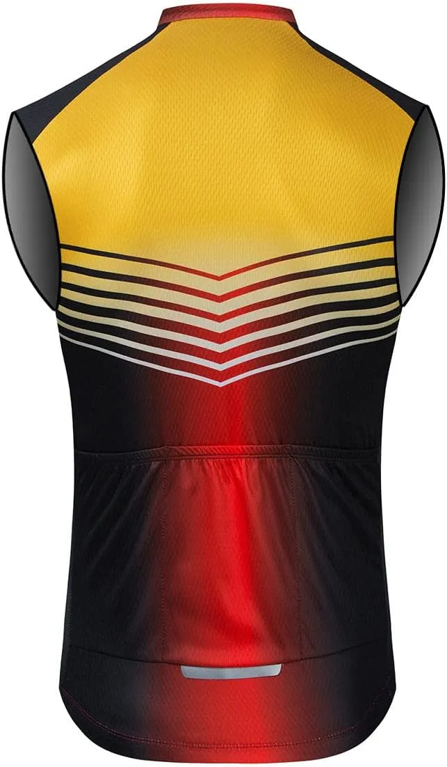 Aogda Sleeveless Cycling Jerseys For Men Bike Shirts Bicycle Vests Team Biking Tops Clothing