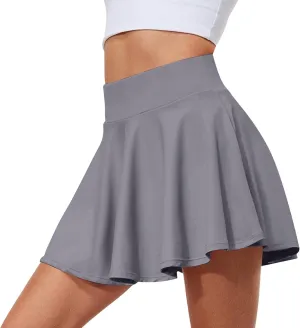 Athletic Skorts for Women Mini Tennis Skirt with Shorts Underneath High Waisted Golf Skirts Pickleball Outfits with Pockets