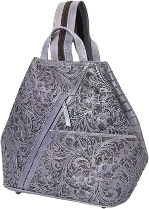 Backpack Hand Tooled Genuine Leather Women's Bag Western Handbag Purse | | Womens Western Handbags | Leather Belt Bag for Women | Womens Handbags Summer