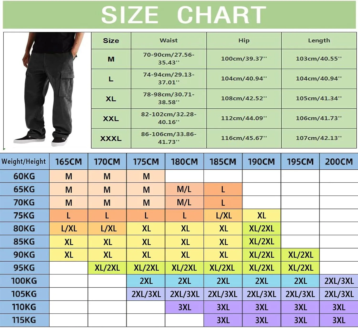 Baggy Cargo Pants Men Big and Tall Relaxed Fit Casual Corduroy Pants Autumn and Winter Solid Straight Athletic Sweatpants