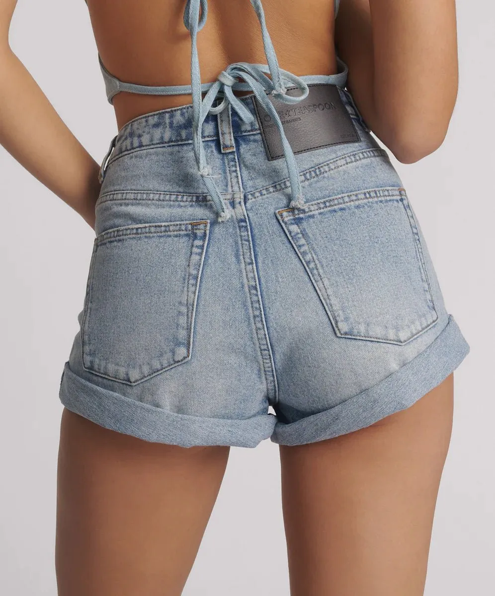 Bandits High Waist Denim Short - Hendrixe