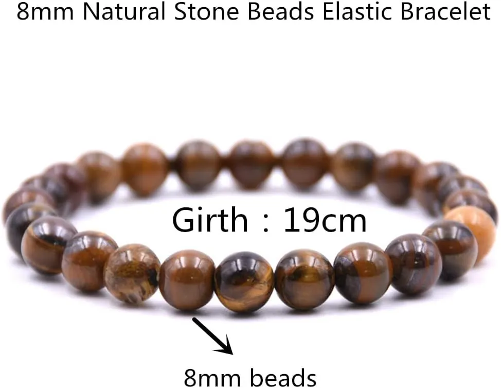 Beaded Bracelets for Men Women His and Hers Couples Bracelets Elastic Stretch Mens Womens Bracelet