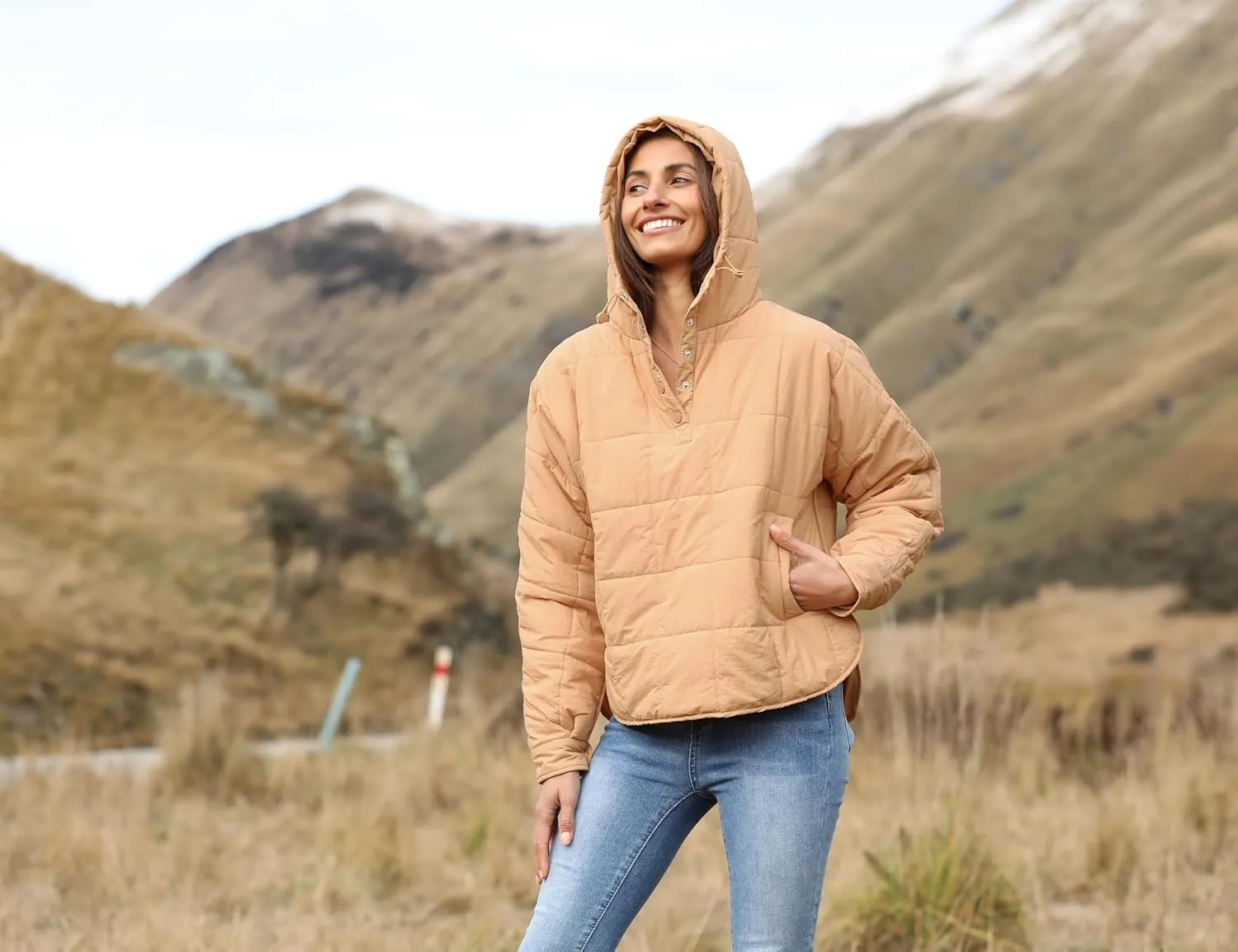 Bianstore Women's Oversized Puffer Jacket Lightweight Pullover Hoodies Winter Padded Coat Tops